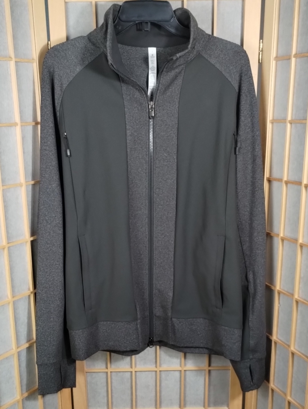 lululemon athletica Tactic Men's Full-Zip Jacket Heather Grey/Charcoal Size L